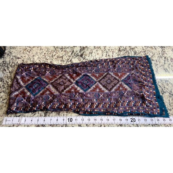 Vintage Hair Scarves Bundle Cejon Oscar De La Renta Leopard Paisley Floral Retro - Picture 8 of 16